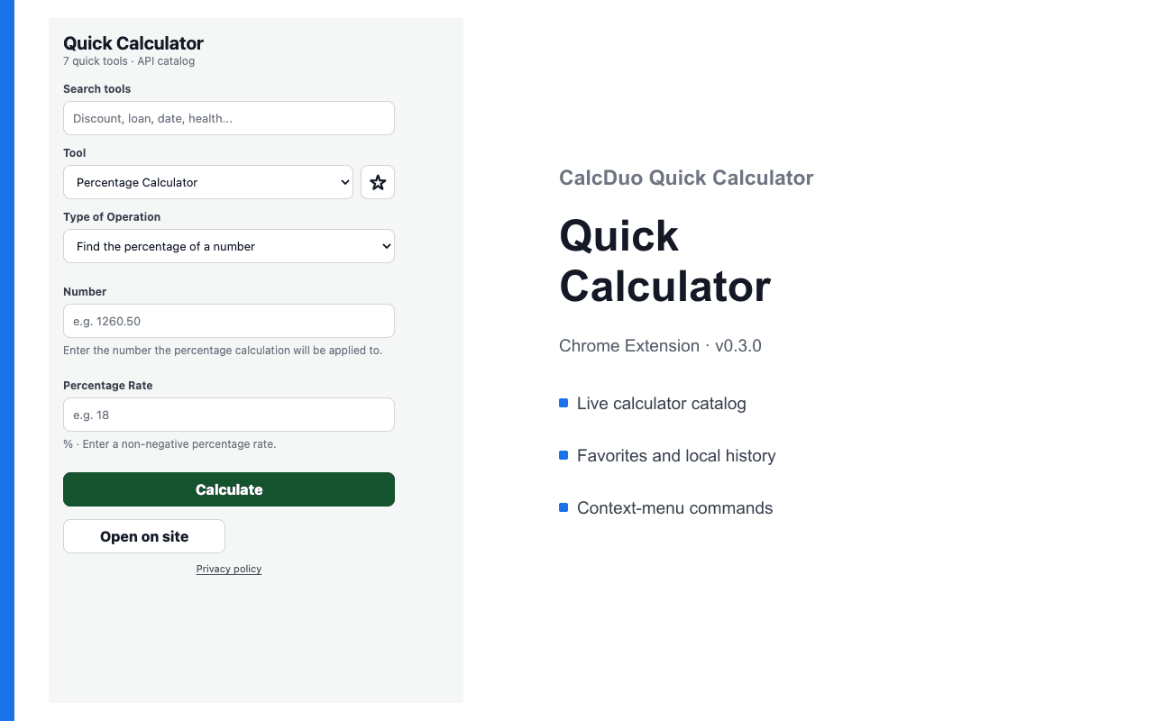 Quick Calculator screenshot